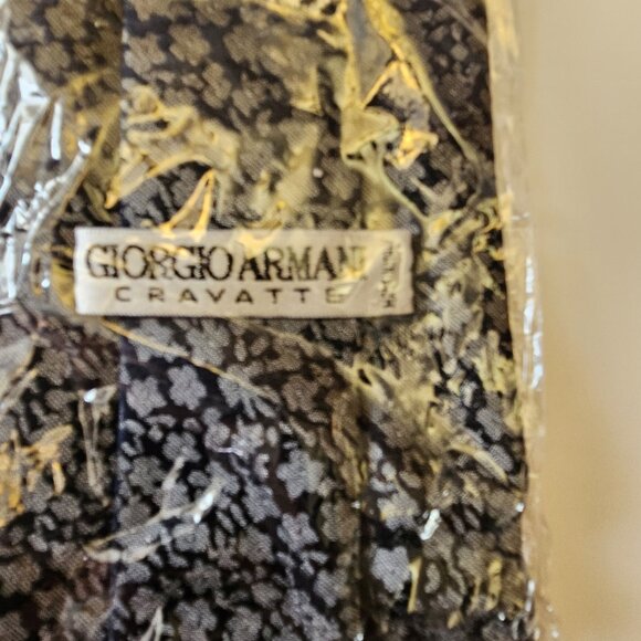 Giorgio Armani Cravatte Blue Silk Floral Jacquard Tie - Made in Italy NWOT - Picture 5 of 11